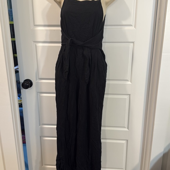 Madewell Tie-Waist Crop Wide-Leg Jumpsuit Blackberry 6 - Picture 7 of 16
